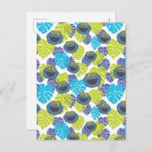 Cookie Monster | Tropisch patroon Briefkaart (Voorkant / Achterkant)