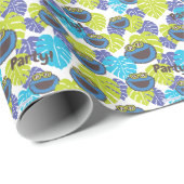 Cookie Monster | Tropisch patroon Cadeaupapier (Rol Hoek)