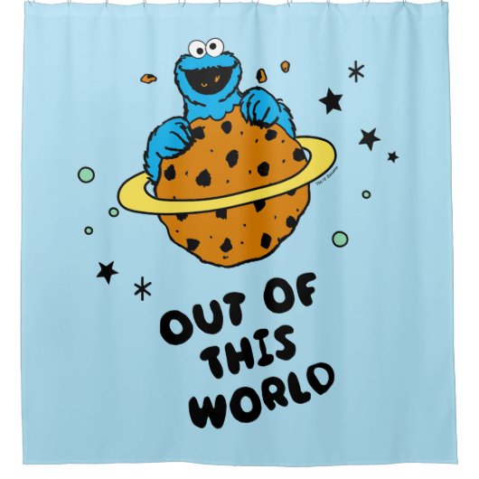 Cookie Monster | Uit deze wereld Douchegordijn (Voorkant)