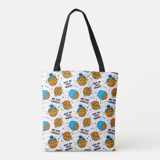Cookie Monster | Uit deze wereld | Naam toevoegen Tote Bag (Achterkant)