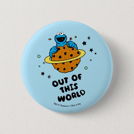 Cookie Monster | Uit deze wereld Ronde Button 5,7 Cm (Voorkant)