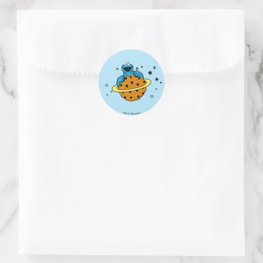 Cookie Monster | Uit deze wereld Ronde Sticker (Tas)