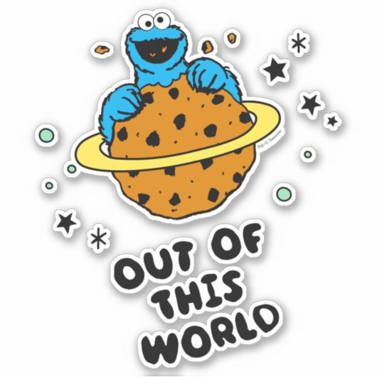 Cookie Monster | Uit deze wereld Sticker (Voorkant)