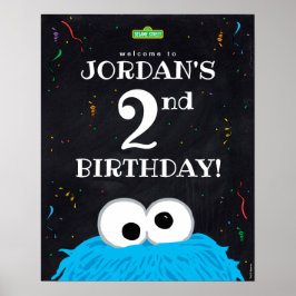 Cookie Monster | Uitnodiging 2e verjaardag Poster