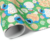 Cookie Monster Vakantie | Jouw namen toevoegen Cadeaupapier (Rol Hoek)