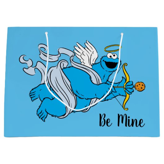 Cookie Monster Valentijnse cupid Groot Cadeauzakje (Voorkant)