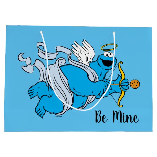 Cookie Monster Valentijnse cupid Groot Cadeauzakje (Achterkant)