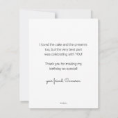 Cookie Monster Verjaardag Chalkboard Dank u Bedankkaart (Achterkant)