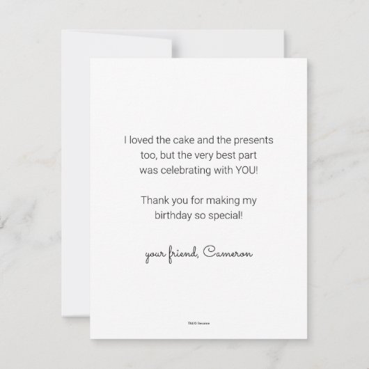 Cookie Monster Verjaardag Chalkboard Dank u Bedankkaart (Achterkant)