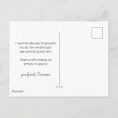 Cookie Monster Verjaardag Chalkboard Dank u Briefkaart (Achterkant)