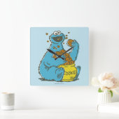 Cookie Monster  Vierkante Klok (Huis)