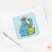 Cookie Monster  Vierkante Sticker (Envelop)