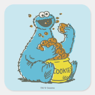 Cookie Monster Vierkante Sticker