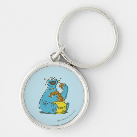 Cookie Monster Vintage Sleutelhanger (Voorkant)