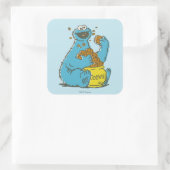 Cookie Monster Vintage Vierkante Sticker (Tas)