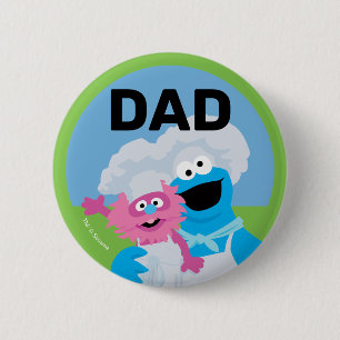 Cookie Monster Voedseltruck Verjaardagsjongen Zijn Ronde Button 5,7 Cm