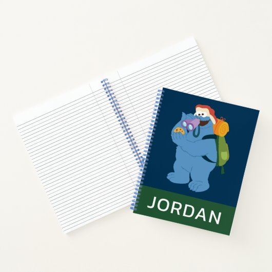Cookie Monster | Voeg je naam toe Notitieboek (Binnen)