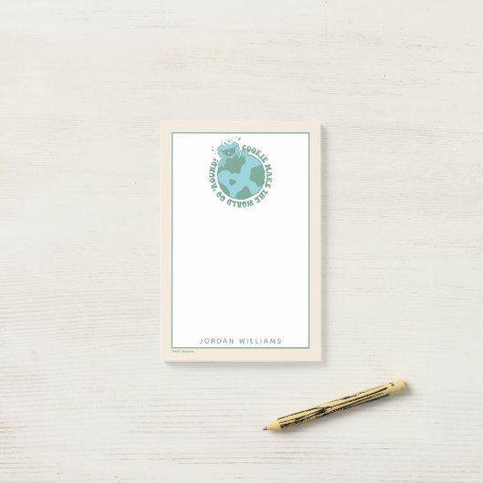 Cookie Monster | Voeg je naam toe Post-it® Notes (Op bureau)