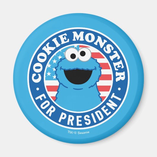 Cookie Monster voor President Magneet (Voorkant)
