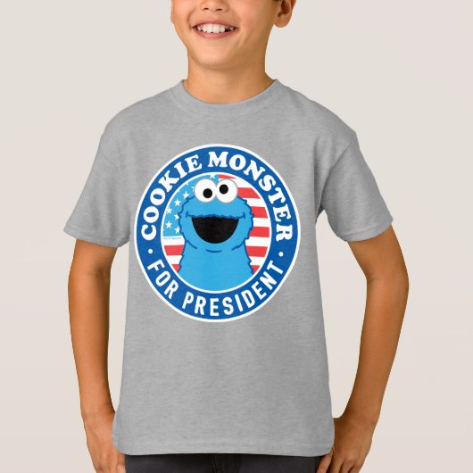 Cookie Monster voor President T-shirt (Voorkant)