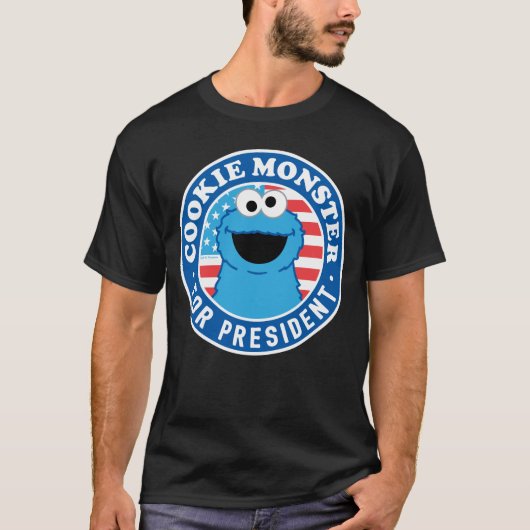 Cookie Monster voor President T-shirt (Voorkant)