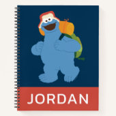 Cookie Monster Wandelen | Voeg je naam toe Notitieboek (Voorkant)