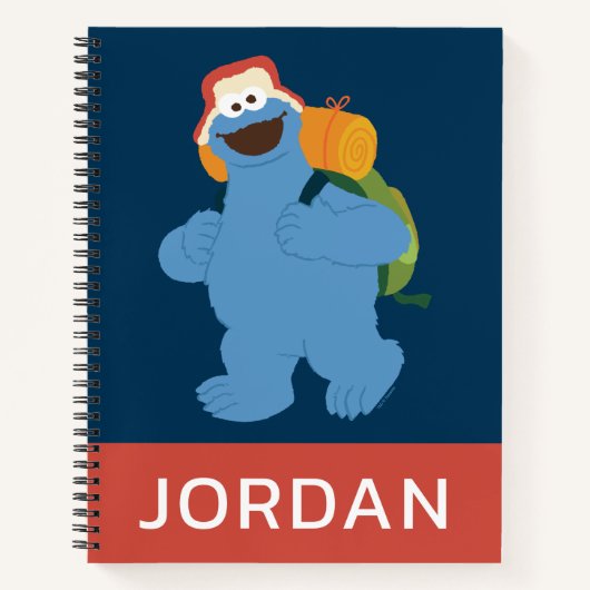 Cookie Monster Wandelen | Voeg je naam toe Notitieboek (Voorkant)