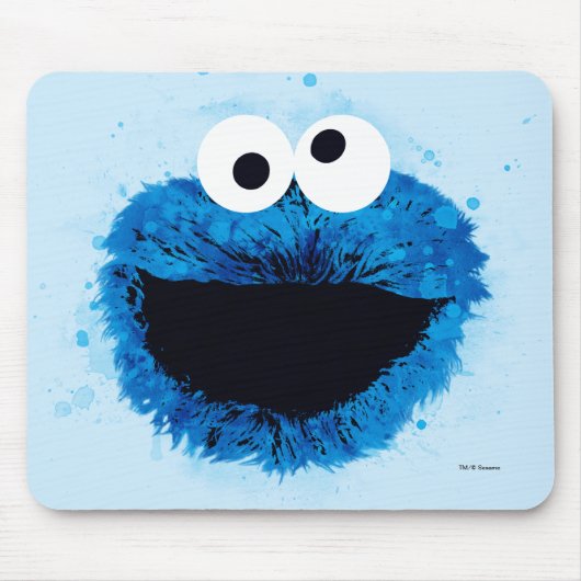 Cookie Monster | Watercolor Trend Muismat (Voorkant)
