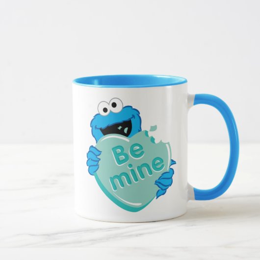 Cookie Monster "Wees van mij" Valentijnsdag Hart S Mok (Rechts)