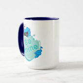 Cookie Monster "Wees van mij" Valentijnshart Snoep Mok (Voorkant links)