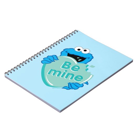 Cookie Monster "Wees van mij" Valentijnshart Snoep Notitieboek (Linkerzijde)