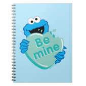 Cookie Monster "Wees van mij" Valentijnshart Snoep Notitieboek (Voorkant)