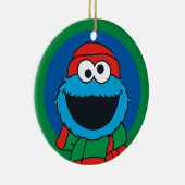 Cookie Monster Winter Scarf Keramisch Ornament (Rechts)