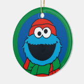 Cookie Monster Winter Scarf  Keramisch Ornament (Links)
