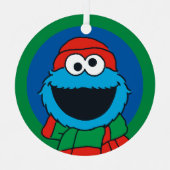Cookie Monster Winter Scarf  Metalen Ornament (Voorkant)