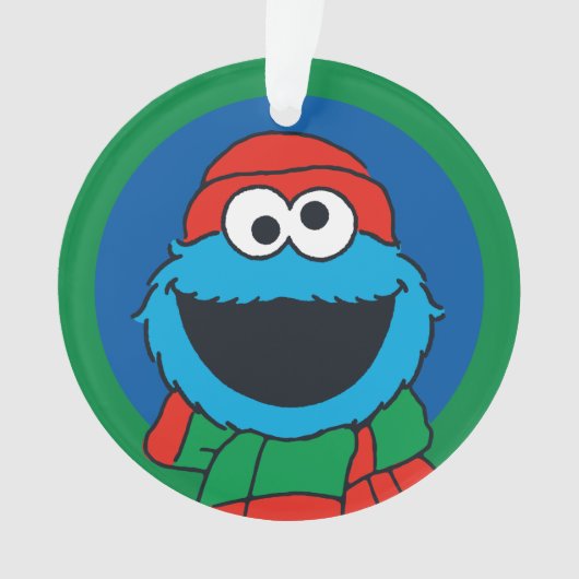 Cookie Monster Winter Scarf Ornament (voorkant)