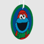 Cookie Monster Winter Sjaal Ornament (voorkant)