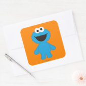 Cookie Monster Wol Stijl Vierkante Sticker (Envelop)