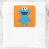 Cookie Monster Wol Stijl Vierkante Sticker (Tas)
