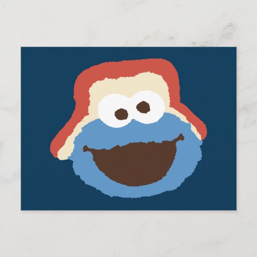 Cookie Monster Woodland Face Briefkaart (Voorkant)
