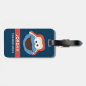 Cookie Monster Woodland Face | Je gegevens toevoeg Bagagelabel (Achterkant horizontaal)