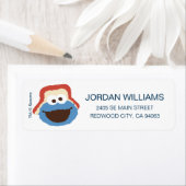 Cookie Monster Woodland Face | Je gegevens toevoeg Etiket (Insitu)