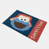 Cookie Monster Woodland Face | Jouw namen toevoege Deurmat (Schuin)