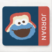 Cookie Monster Woodland Face | Jouw namen toevoege Muismat (Voorkant)