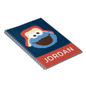 Cookie Monster Woodland Face | Jouw namen toevoege Notitieboek (Rechterzijde)