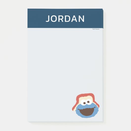 Cookie Monster Woodland Face | Jouw namen toevoege Post-it® Notes (Voorkant)