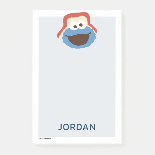Cookie Monster Woodland Face | Jouw namen toevoege Post-it® Notes (Voorkant)