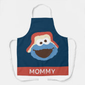 Cookie Monster Woodland Face | Jouw namen toevoege Schort (Voorkant)