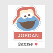 Cookie Monster Woodland Face | Jouw namen toevoege Sticker (Vel)
