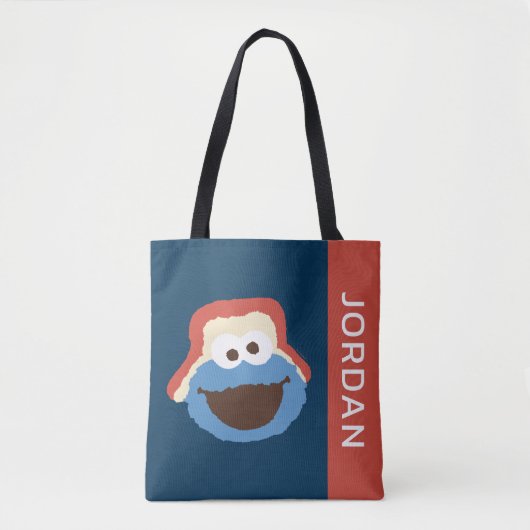 Cookie Monster Woodland Face | Jouw namen toevoege Tote Bag (Voorkant)